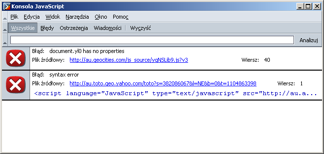 Konsola JavaScript