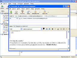Tworzenie nowej wiadomości e-mail w HTML'u i z załącznikami, krok 1