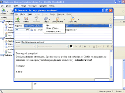 Tworzenie nowej wiadomości e-mail w HTML'u i z załącznikami, krok 2